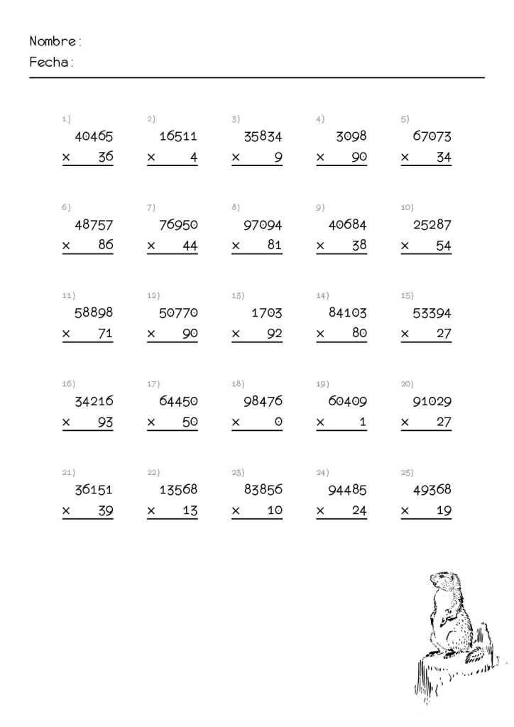 Multiplicaciones De Dos Cifras Ficha Interactiva Ejercicios De Porn