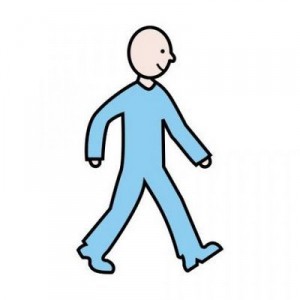 Ficha para aprender a hablar los niños pictograma de caminar