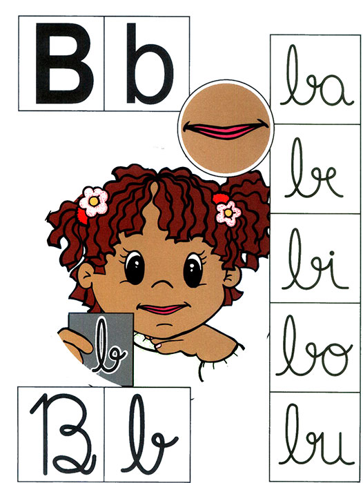 Ficha para aprender el abecedario letra b