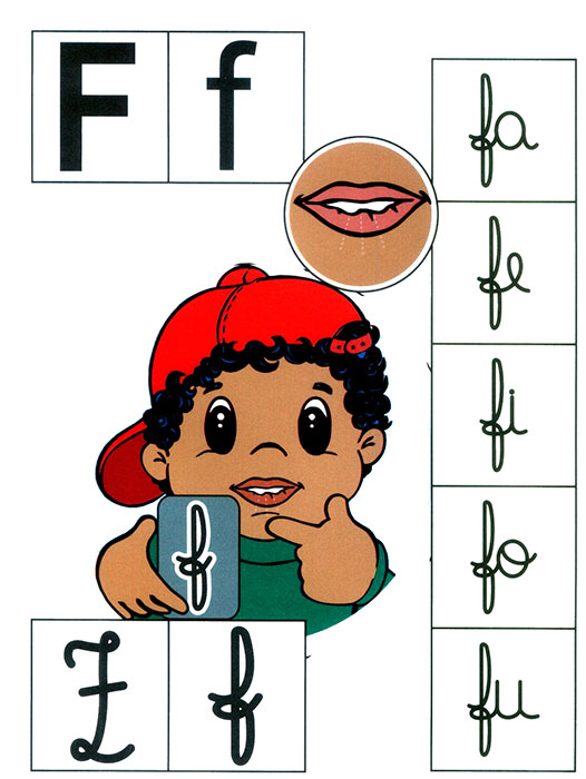 Ficha para aprender el abecedario letra f