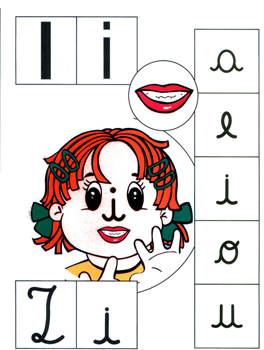 Ficha para aprender el abecedario letra i