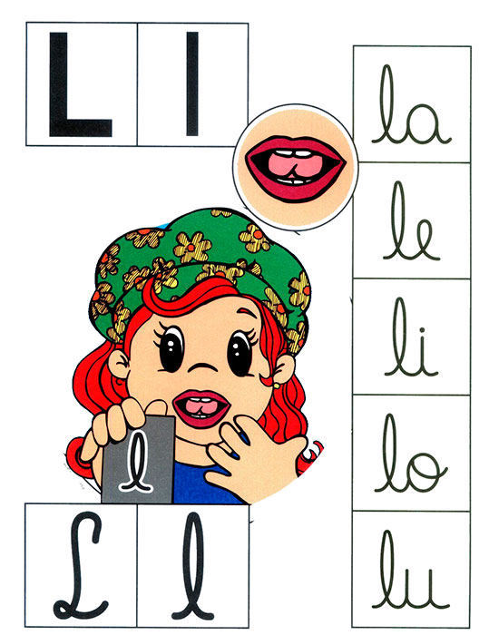 Ficha para aprender el abecedario letra l