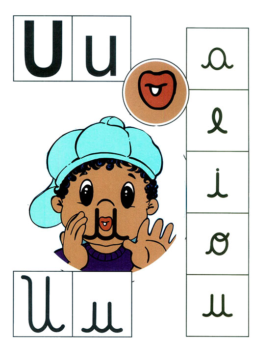 Ficha para aprender el abecedario letra u