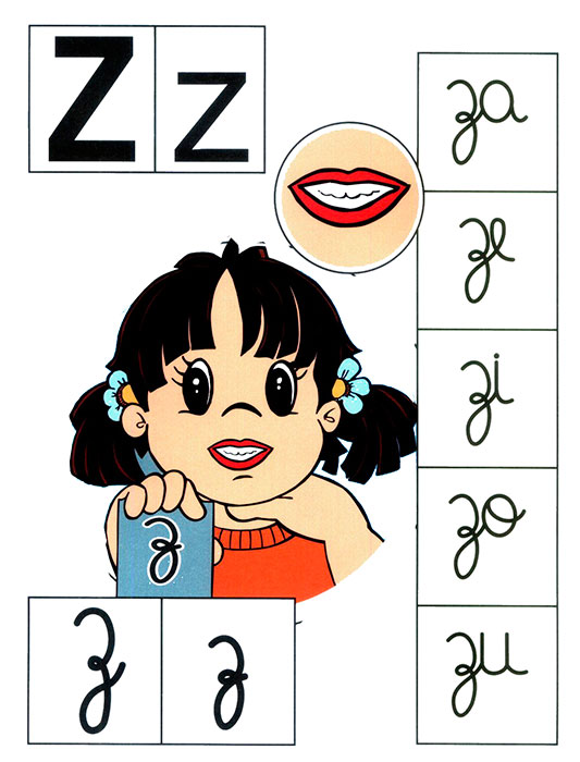Ficha para aprender el abecedario letra z